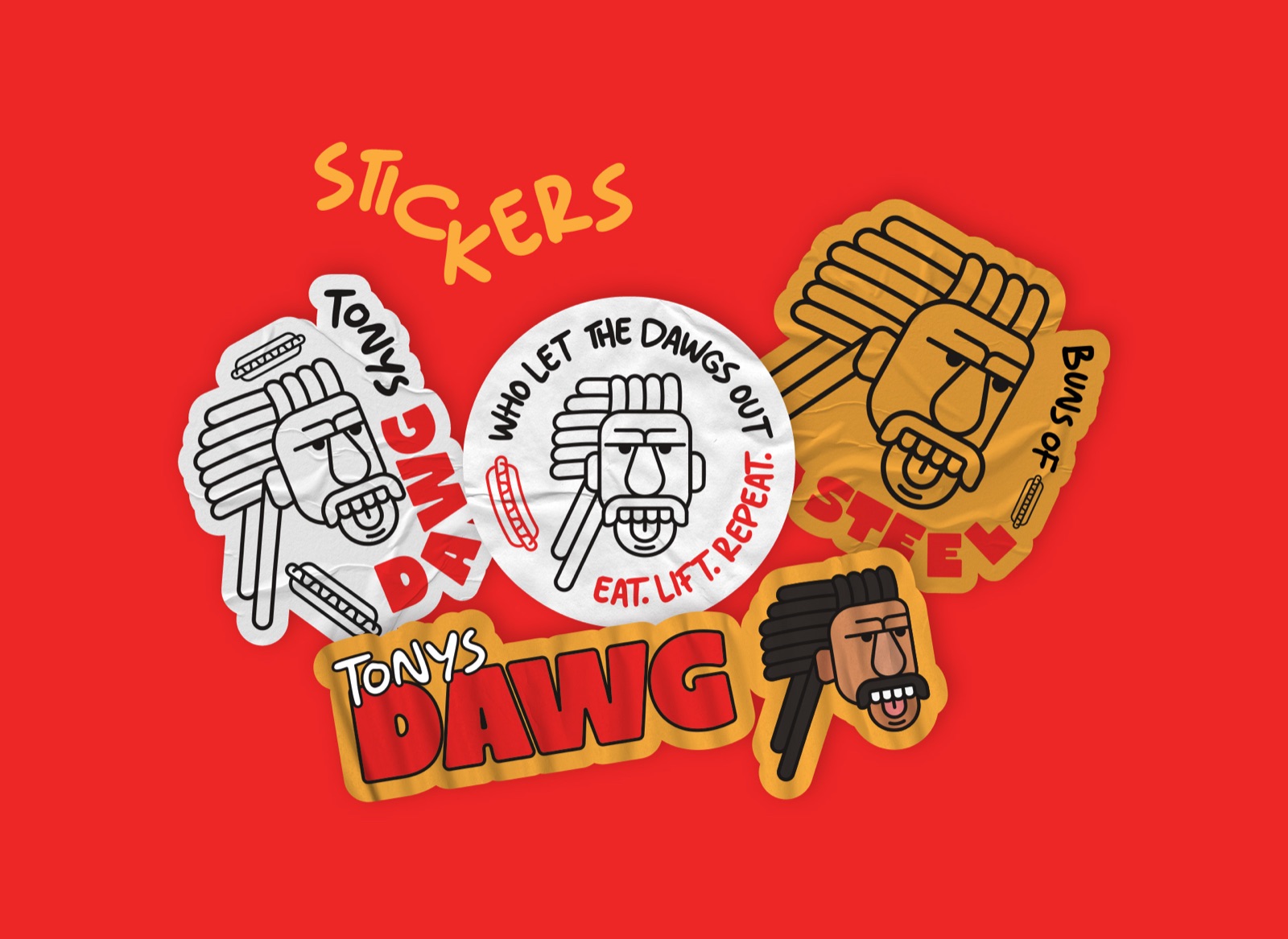 Tonys Dawg stickers