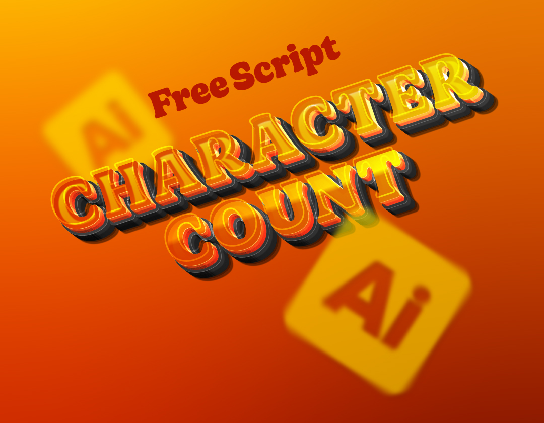 CharacterCount — free character count per line script for Adobe Illustrator